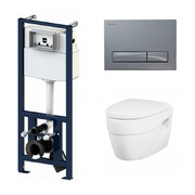 Инсталляция для подвесного унитаза Am.Pm Bliss L I012702/I014151/C531738SC с клав глянц хром с подв унит с сид-ем м/лиф