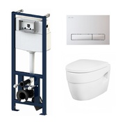 Инсталляция для подвесного унитаза Am.Pm Bliss L I012702/I014101/C531738SC с клав бел с подв унитазом, с сид-ем м/лифт