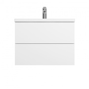 Тумба для раковины Am.Pm Gem M90FHX07522WG 75 см, 2 ящика push-to-open, белый, глянец