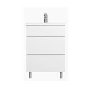 Тумба для раковины Am.Pm Gem M90FSX06022WG напольная, 60 см, 2 ящика push-to-open, белый, глянец