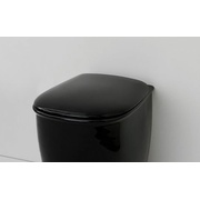 Крышка-сиденье ArtCeram Azuley AZA001 03;71 Soft-Close, чёрная, крепеж хром