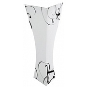 Пьедестал для раковины ArtCeram Jazz JZ18DECLETT= JZC003 01;03 23x23x70 белый с черным декором