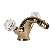 Смеситель для биде Cezares Atlantis ATLANTIS-BS1-02-Sw с донным клапаном, ручки Swarovski, бронза