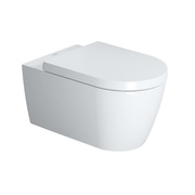 Унитаз подвесной Duravit Me by Starck 45290900A1 37x57 безободковый, скрытое крепление, сиденье с микролифтом