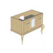 Тумба Eurodesign Bridge CB-LI90 AVORIO SATINATO/ORO 90х53
