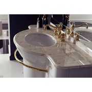 Топ для раковины Eurodesign Hilton HMR-21+HMS-84+HMR-21 Giallo Atlantide 126x37 желтый
