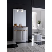 Зеркало Eurodesign Hilton HSS-84 BIANCO LUCIDO/POMOLO CROMO 84x5x106