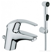 Смеситель для раковины Grohe Eurosmart 33446001 с гигиеническим душем, сливной гарнитур