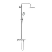 Душевой гарнитур Grohe Rainshower icon 27435000 с термостатом верхним и ручным душем полкой хром