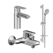 Комплект смесителей с душем Jacob Delafon Kumin 3 in1 KUMIN E98827-CP/E99460-CP/E99898RU-CP