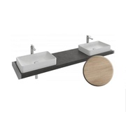 Столешница Jacob Delafon Parallel EB72-1800-E10 180 см с двумя отверстиями под раковины, квебекский дуб