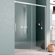 Душевая дверь Kermi Nica NI L2R 12020 VPK 120 см с фиксированной панелью серебро/прозрачное стекло правая