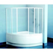 Шторка для ванны Ravak Gentiana 4DAPG10041 VDKP4 150x134 белый стекло Рейн (матовое)