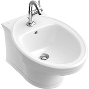 Биде подвесное Villeroy&Boch Amadea 7E86B1R2 64.5x39 с 3 отверстиями для смесителя star white