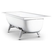 Стальная ванна ВИЗ Donna vanna DV-33001 130x70 с опорной подставкой, без ранта, белая орхидея