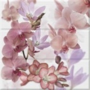 Панно Absolut Keramika Aure Orchides berenjena Orchides Berenjena