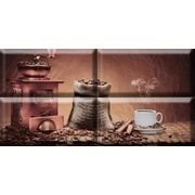 Панно Absolut Keramika Coffee 10x20 Coffee Beans Composicion 2 (из 4-х плиток)