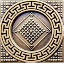 Absolut Keramika Moneli Decor Tile 02 Shined Brass