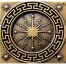 Absolut Keramika Moneli Decor Tile 03 Shined Brass