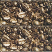 Панно Absolut Keramika Monocolor 100х100 Biselado Set Coffee Beans 01 (4pzs)