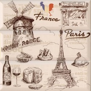 Панно Absolut Keramika Paris Composicion (3 плитки)