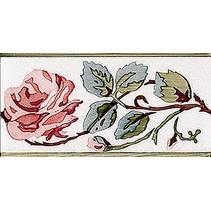 Adex Modernista Cenefa Rosas PB Carmin C/C B
