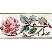 Бордюр Adex Modernista Cenefa Rosas PB Carmin C/C B