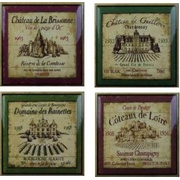 Панно Amadis Fine Tiles Wine Wine Label Decos (set 4 pcs)