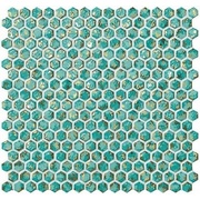 Мозаика Atlas Concorde Dwell Turquoise Hexagon Gold