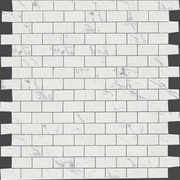 Мозаика Atlas Concorde Marvel Stone Porcelain Carrara P. Mosaico Lapp. Burattato