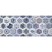 Настенная плитка Azori Navarra Indigo Arabesco