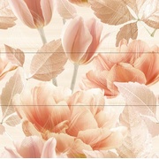 Панно Azulejos alcor Berna Tulipan 3 Berna Crema (из 3х плиток)