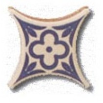 Azulejos Borja Rusticos Taco Estrella Azul