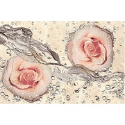 Панно Azulev Museum Ivory Dec Wetfloral (из 2-х плиток)