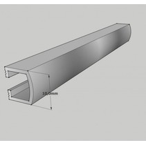 Butech Профили B72124002 Pro-telo aluminio brillante 10mm plata