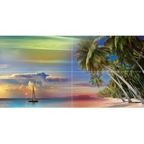 Ceramica Classic Tropical Night Tropical Night Панно P4D290 80х40 (из 4 плиток)