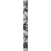 Бордюр Cersanit Black&white Стеклянный Черный (BW7H231)