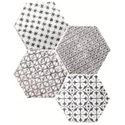 Декор Cevica Marrakech Mosaic Negro Hexagon