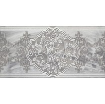 Cisa Ceramiche Jurassic Rosone Grey Decorado C Lapp-Rett. Light Grey