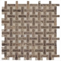 Cisa Ceramiche Royal Marble Mosaico Chesterfield Noce Lapp
