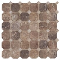Cisa Ceramiche Royal Marble Mosaico Ottagona Noce Lapp