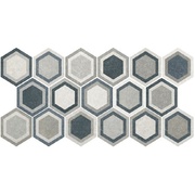 Напольная плитка Codicer Traffic Combi Grey HEX 25 плитка (микс разных рисунков в 1 коробке)