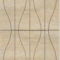 Coem Travertino Romano Al Verso Mosaico Onda Beige