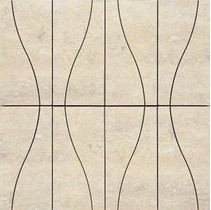 Coem Travertino Romano Al Verso Mosaico Onda White