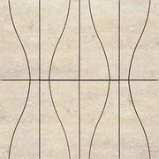 Декор Coem Travertino Romano Al Verso Mosaico Onda White