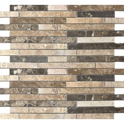 Мозаика Colori Viva Natural Stone CV20081 Strips Mix.Polished Light Emperador+Dark Emperador