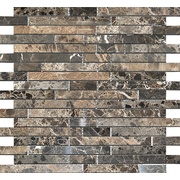 Мозаика Colori Viva Natural Stone CV20082 Strips Polished Dark Emperador