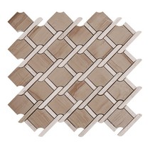Colori Viva Natural Stone CV20142 Mos.Victorian Polished Dark + Light Wooden Vein