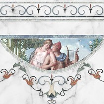 Europa Ceramica Calacatta Diana/Louvre Dec Cenefa Louvre B