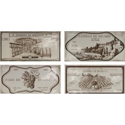 Настенная плитка Fabresa Biselado Hueso Wine Labels Décor Mix
